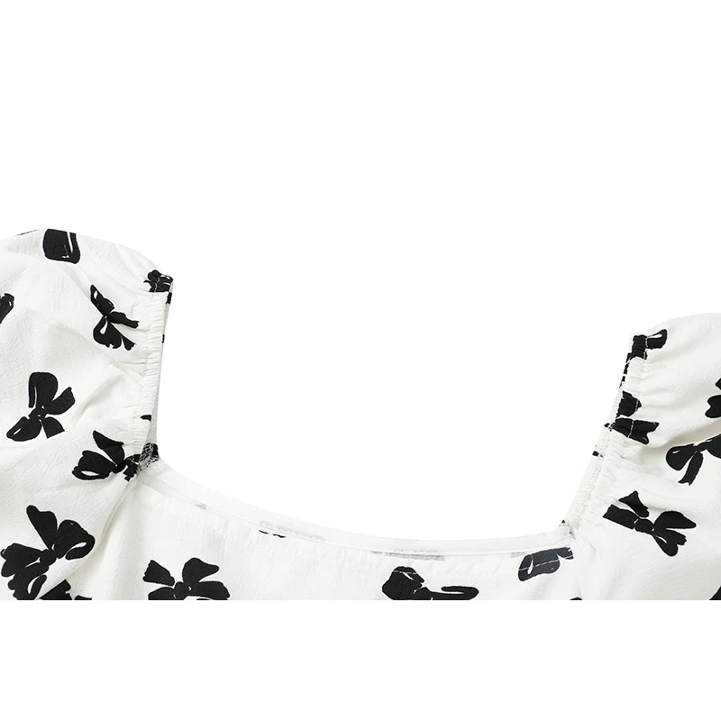 Женское платье с завязкой на талии корейское летнее квадратным вырезом и