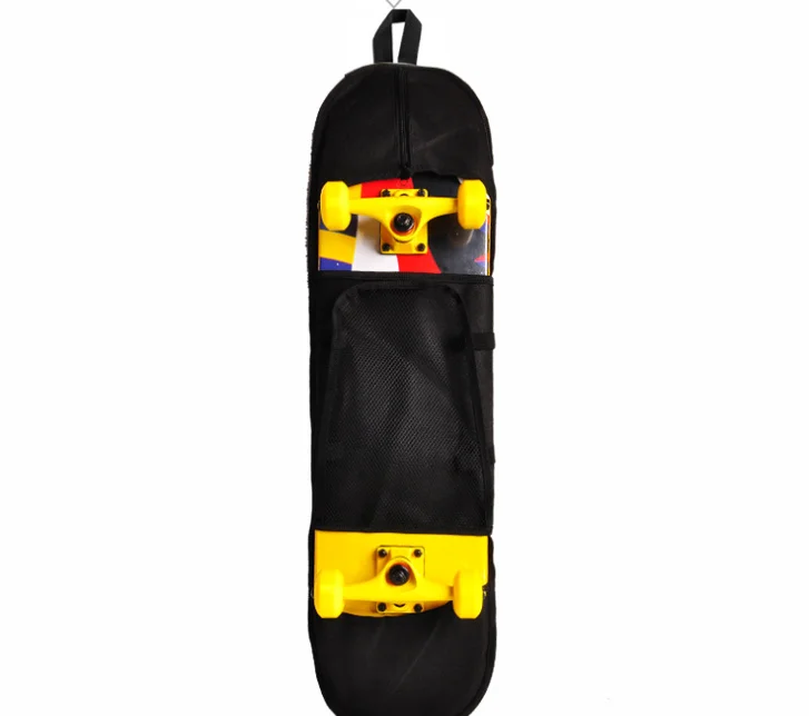 

Outdoor single-shoulder double-turned skateboard backpack four-wheel skateboard multi-function shoulder bag board backpack