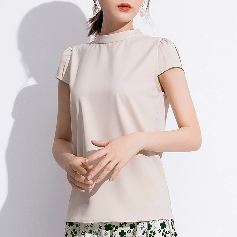 Изысканная блузка новинка корейская мода для отдыха тонкий дизайн короткий