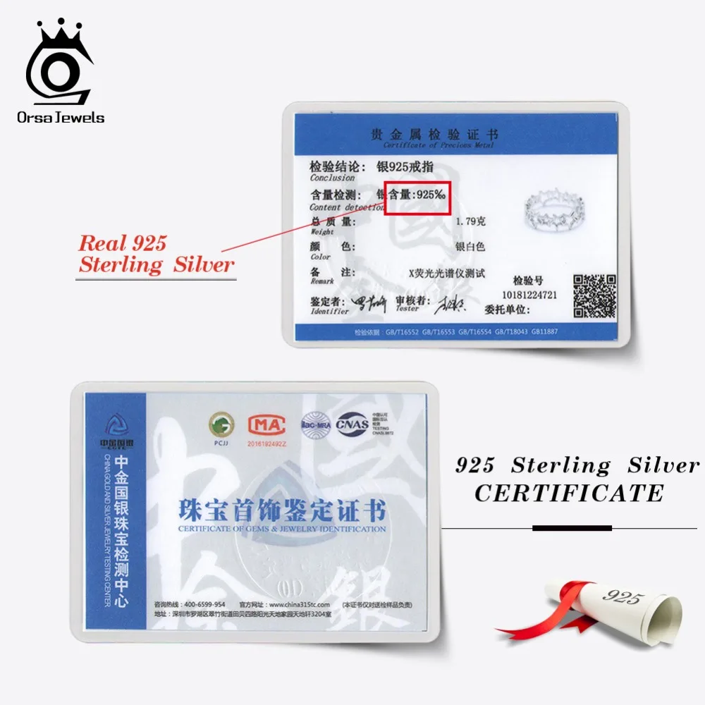 

ORSA JEWELS 100% Real 925 Sterling Silver Women Finger Ring Hollowed Star Patchwork 6MM High Polished Shiny Silver Jewelry SR103