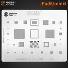 Трафарет Amaoe для iPad 6 Mini 4 A1566 A1567 A1538 A1550 CPU BGA реболлинг Wifi Nand Power RAM Audio IC Chip Оловянная посадочная сетка
