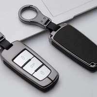 zinc alloy leather car key remote cover case keychain for volkswagen vw cc passat b6 b7 3c cc maogotan r36 b5 b7l accessories
