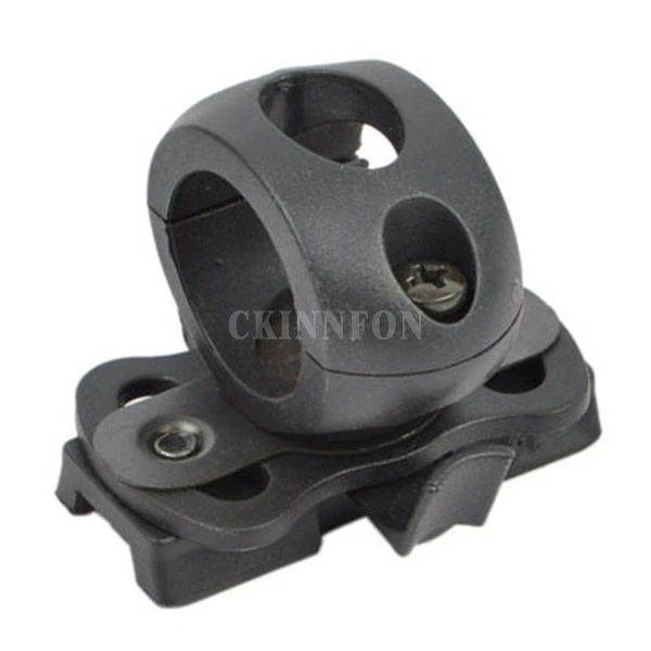100Pcs/Lot New 21mm Tactical Flashlight Mount Clip For Helmet Rails Single Clamp Adaptor Holder LED | Спорт и развлечения