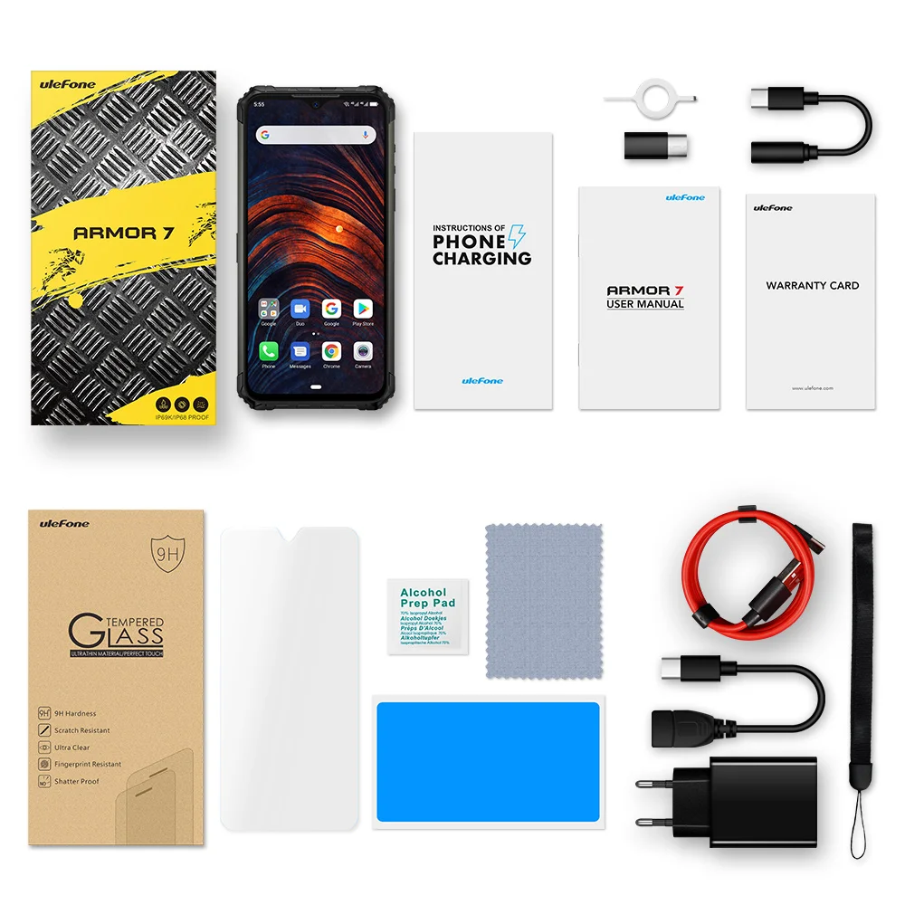 Ulefone Armor 7 смартфон с 6 3-дюймовым дисплеем восьмиядерным процессором Helio P90 ОЗУ 8 Гб