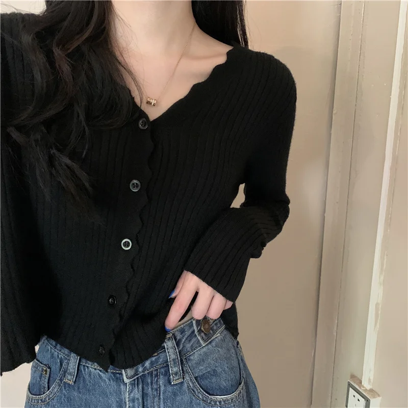 

Autumn V-neck Knitted Long Cardigan
