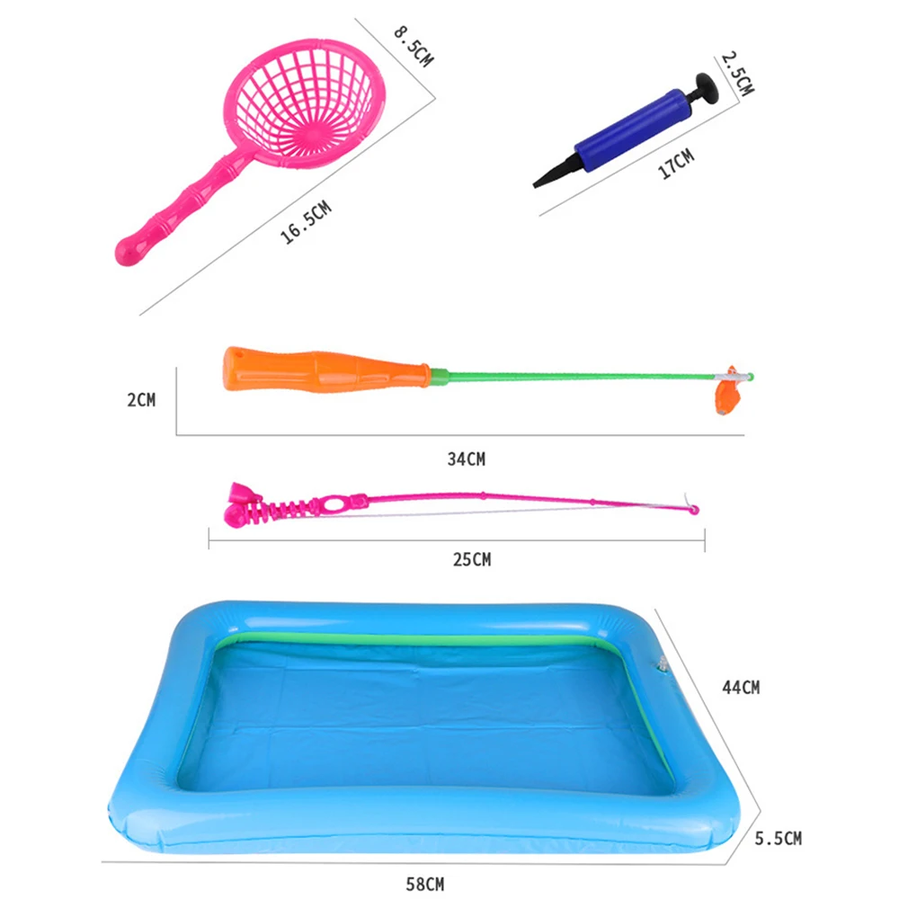 Надувной бассейн Магнитная рыболовная игрушка 46 шт./лот набор удочек для детей