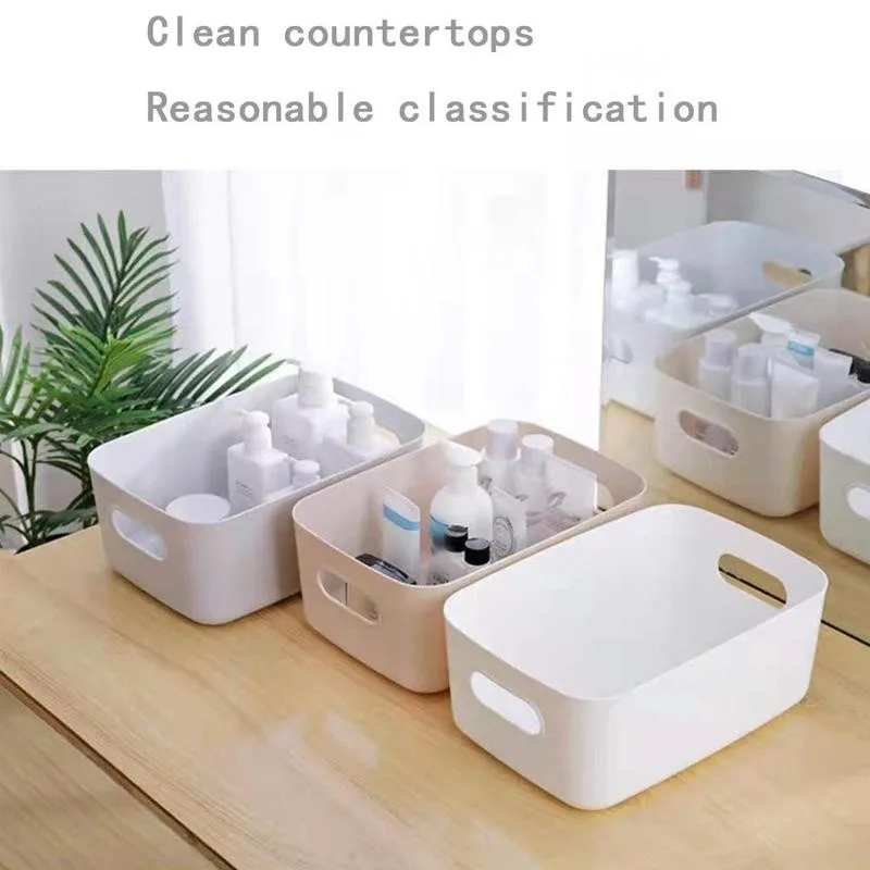 

Plastic Storage Basket Student Desktop Snack Storage Box Cosmetic Storage Box Household Kitchen Tidying Box