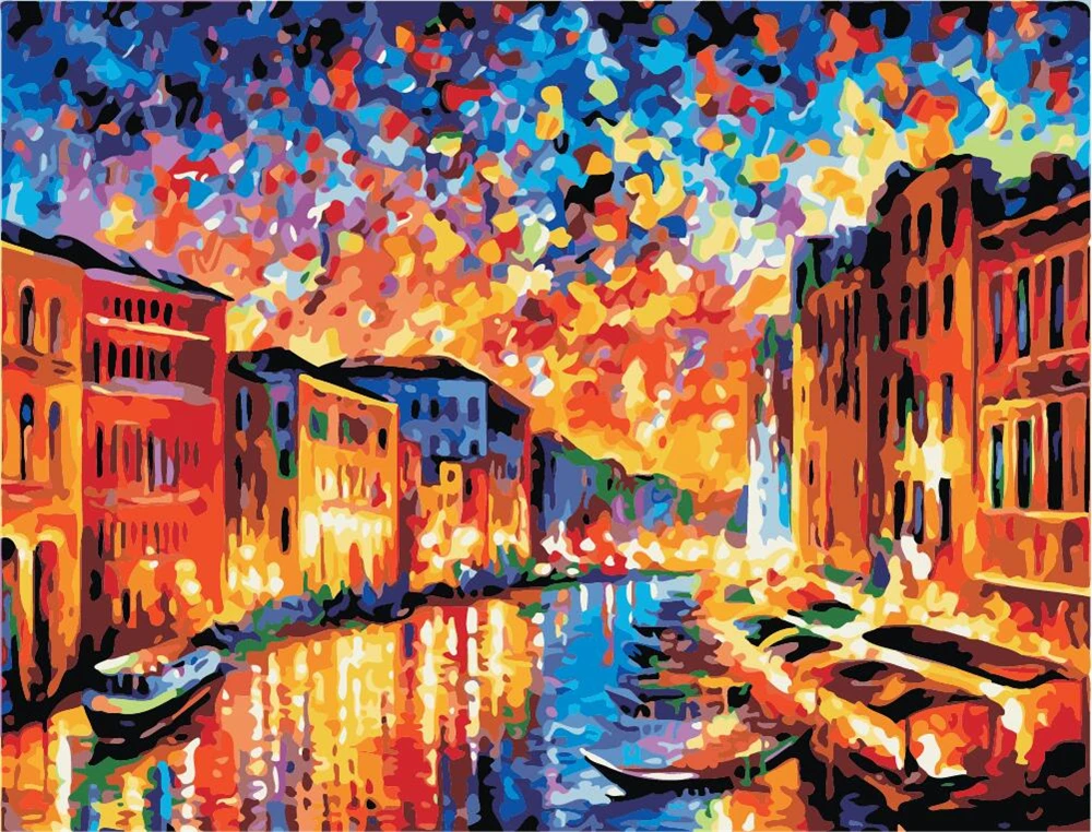

Stars True Saucerman Oil Picture By Numbers Acrylic Paint Colorful Diy Kits For Adults Drawing Coloring Painting By Number