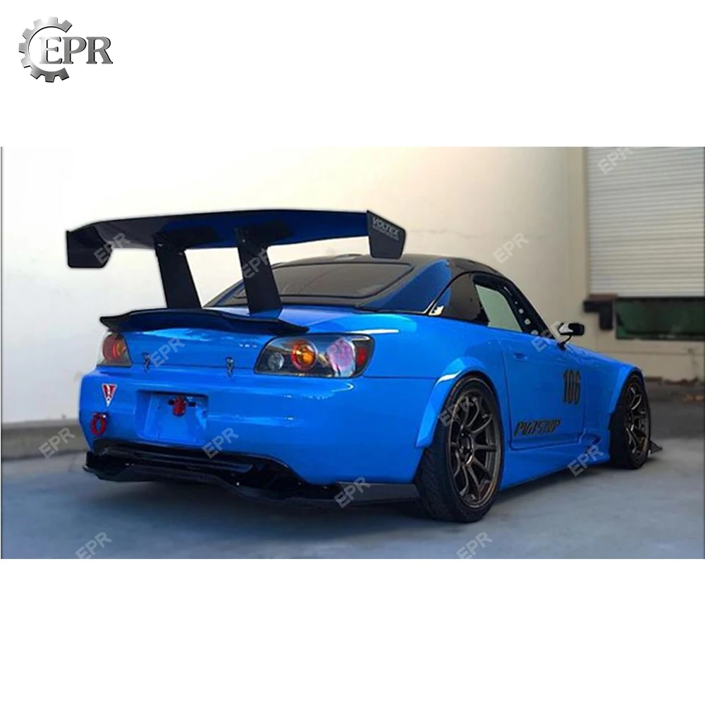 Для Honda S2000 AP1 AP2 K1 Lab Style FRP Неокрашенный Стекловолокно Задний спойлер для багажника