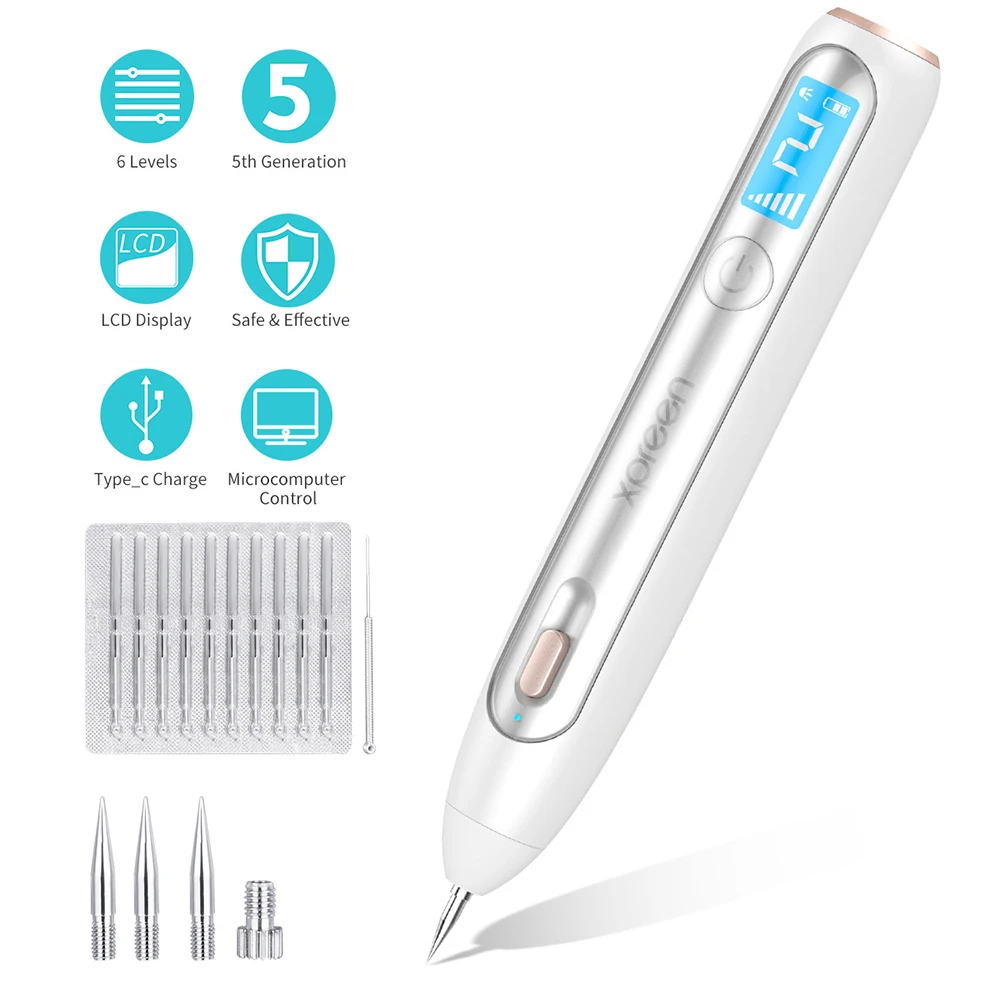 

Rechargeable Mini Leukoplakia Remover Freckle Pen Freckle Removal Instrument Laser Concentrated Ion Mole Scanning Pen