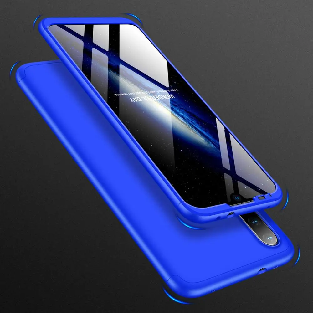 20 шт./лот 360 все включено щит из ПК для телефона чехол для Xiaomi Mi 5X6X8 8 se Honor 8 lite 9 9 se макс 3 Pocophone F1 A3 Примечание 10 - Цвет: Синий