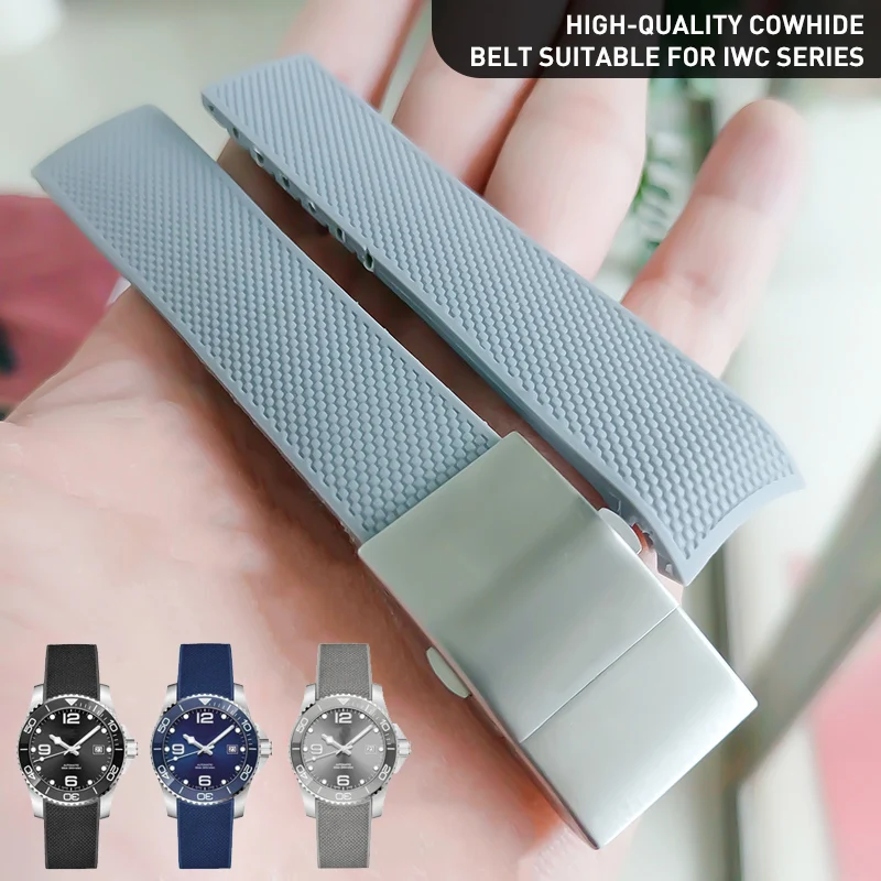 

Hight Quality Watch Accessories Watchbands Fit For Longines CONQUEST HYDROCONQUEST Watch Bracelet 21mm Watch Band Rubber Strap