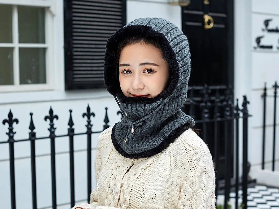 OZyc новая зимняя вязаная шапка шарф для женщин Skullies Beanies Зимние шапки для мужчин и женщин теплая маска Толстая шапка для девочек Женская шапка бини