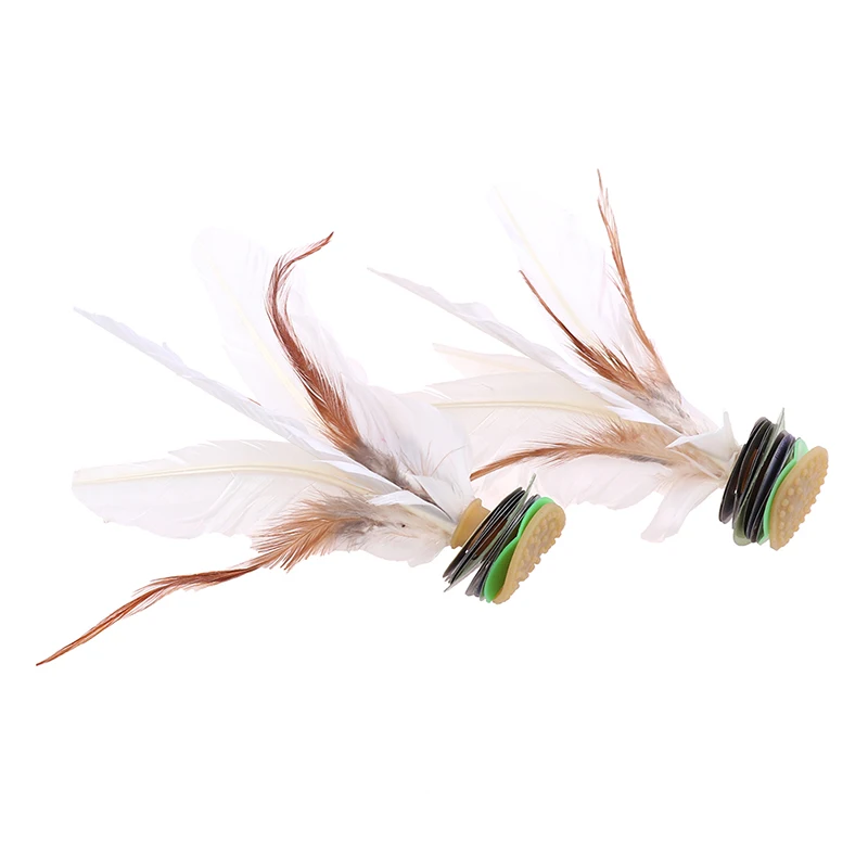 2pc China Jianzi Footbal Foot Kick Handwheel Fancy Goose Feather Shuttlecock Fitness Entertainment For Physical Exercise | Спорт и