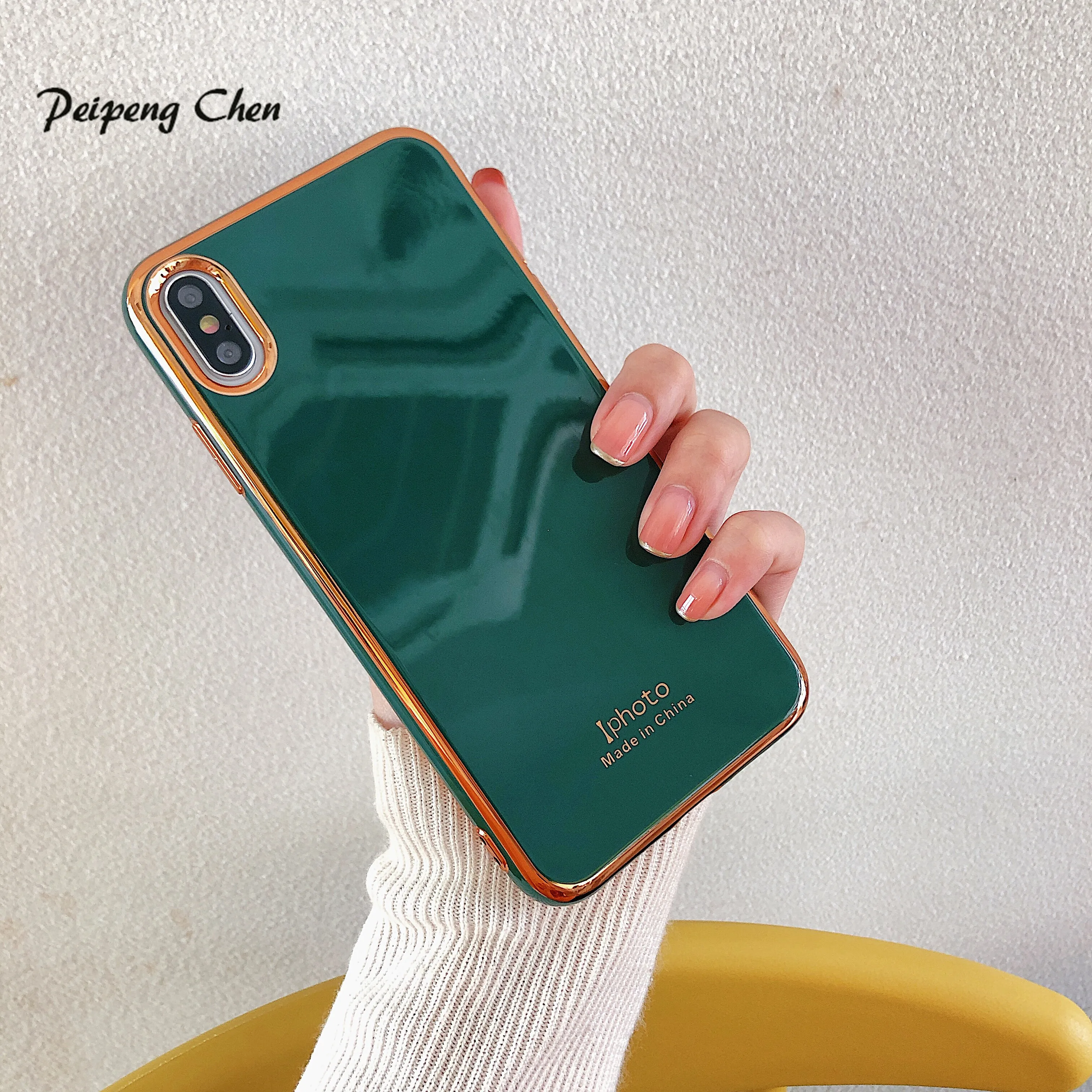 Деловой простой чехол для iPhone 8 7 6 s Plus роскошный силиконовый из ТПУ X XS MAX XR 11 pro max