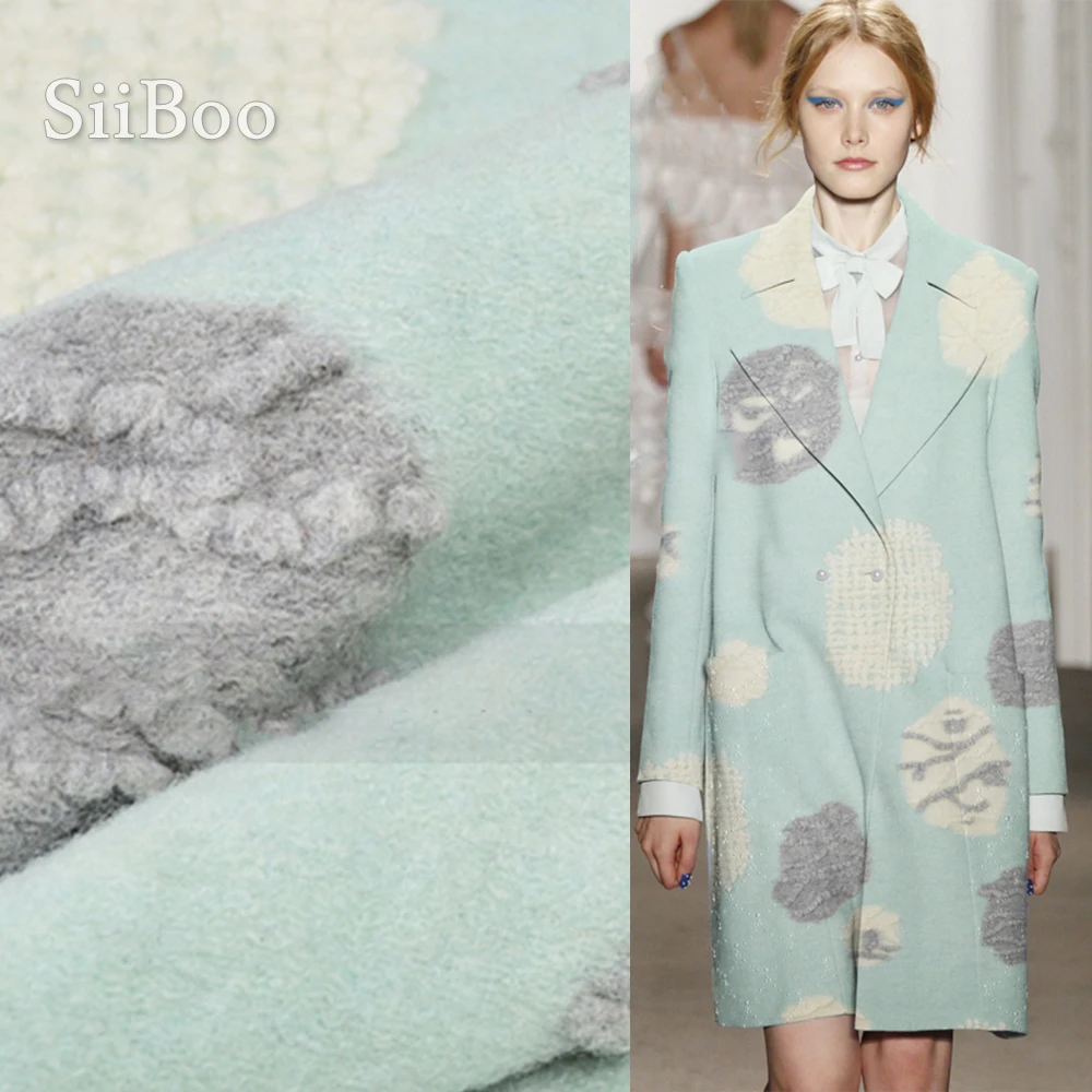 Светло голубое кашемировое шерстяное пальто в американском стиле светло