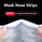 100 шт. волшебная маска с губчатыми полосками для ношения очков, мягкие одноразовые самоклеящиеся накладки для мостика носа с эффектом тумана 3D для лица и маски для рта