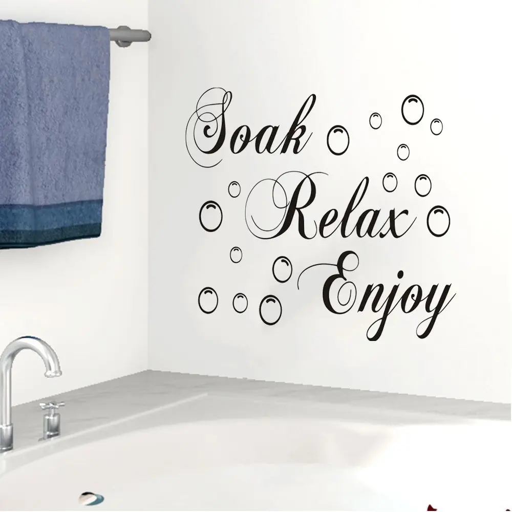 Замачивание Расслабление Наслаждайтесь наклейки на стену ванная комната