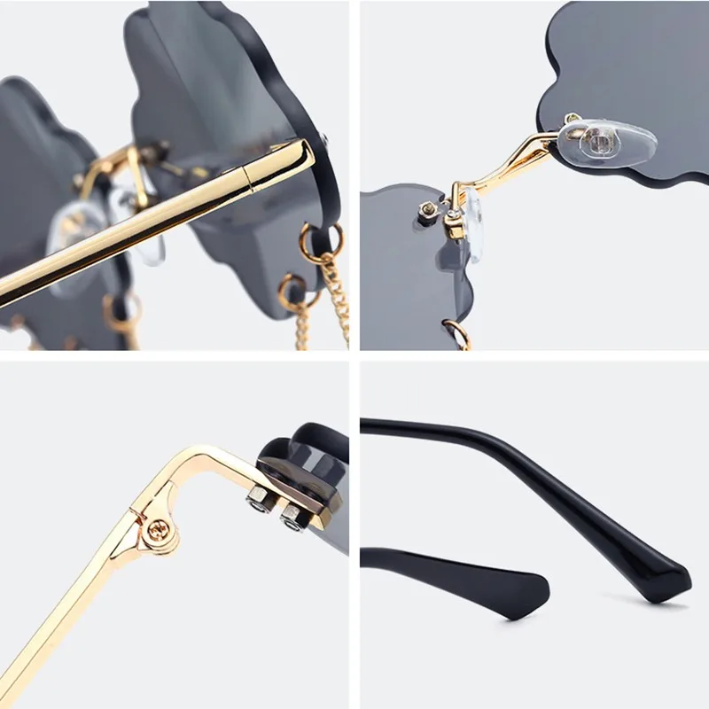 Очки солнцезащитные женские без оправы с кисточками UV400 | Автомобили и мотоциклы