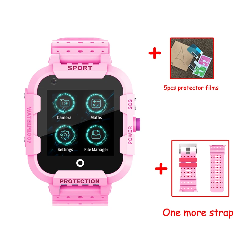 Водонепроницаемые Смарт часы IP67 с дистанционной камерой 4G GPS Wi Fi детские наручные