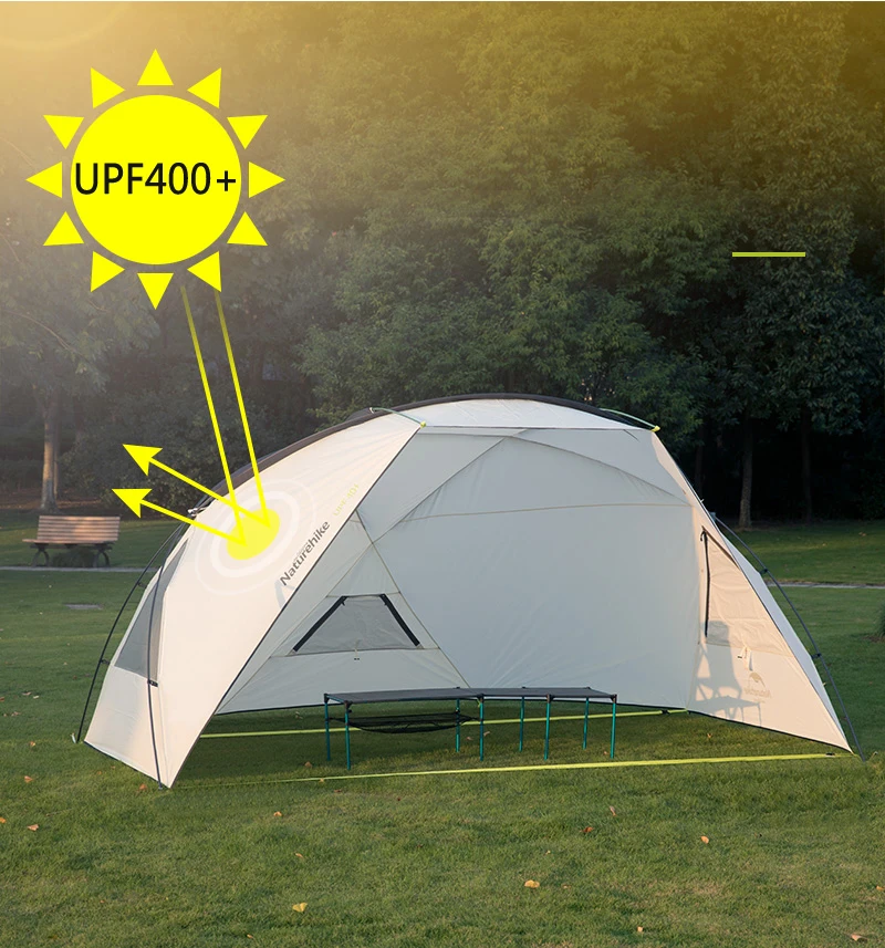 Naturehike Outdoor Camping Tent Sun Shelter Awning UPF40+ UV Protection Rainproof Anti-UV Sun Shelter Canopy Beach Tarp Sunshade