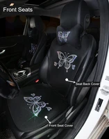 car seat cover full set butterfly women bling rhinestone interior accessories cushion universal fit four seasons