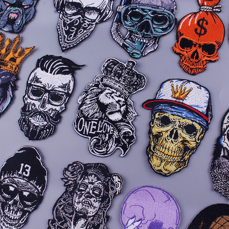 Патчи для одежды животных Король Лев медведя Горилла вышитые патчи мужских