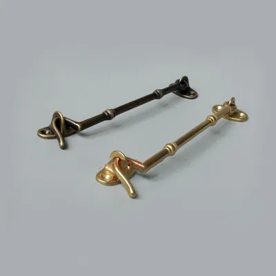 Прочная латунная Античная бамбуковая ветрозащитная защелка с петлей для