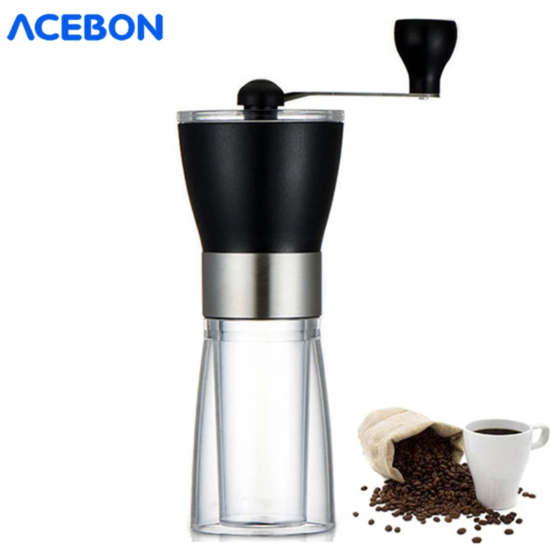 Ручная керамическая кофемолка моющаяся ABS сердцевина из нержавеющей стали