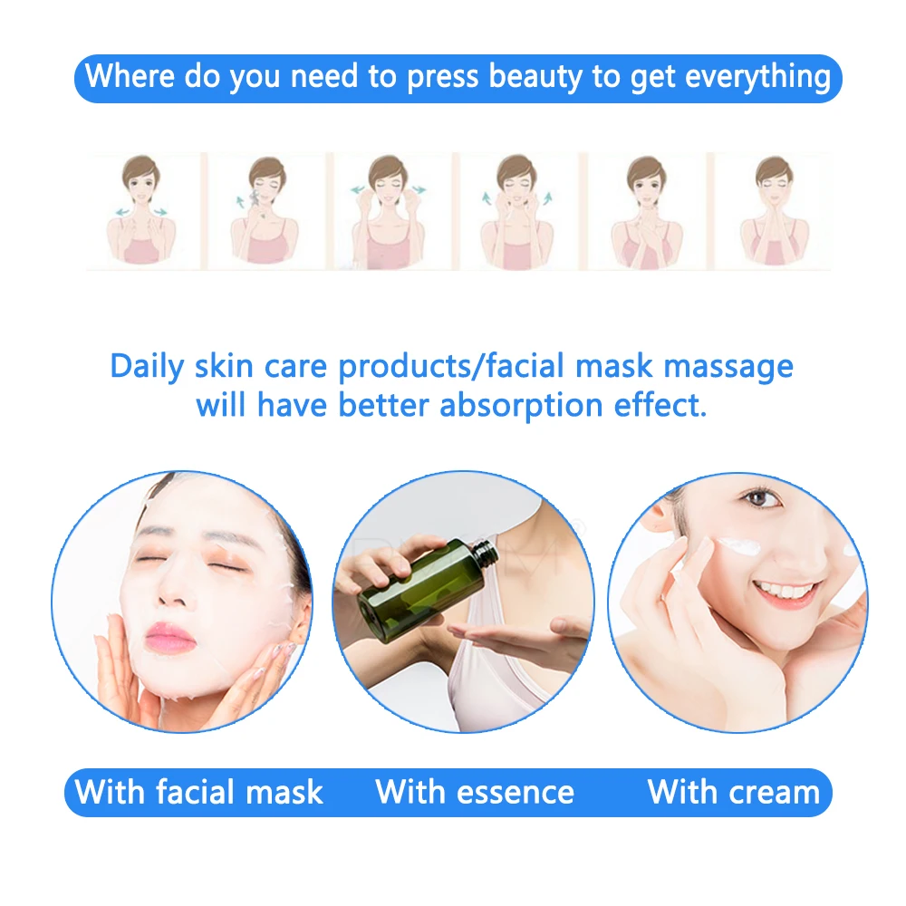 4 IN 1 Electric Facial Jade Roller Set Vibrating Face Massager Lifting Skin Tightening Anti-wrinkle Care Tool | Красота и здоровье