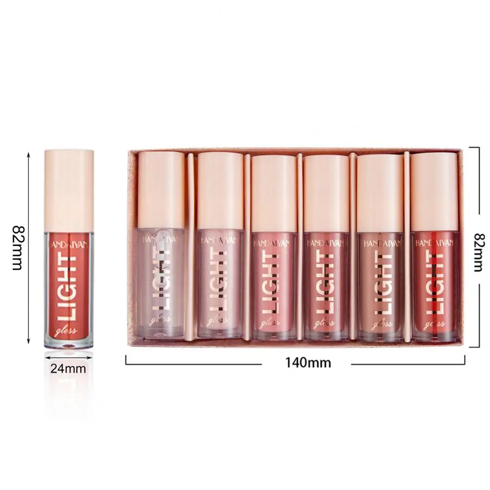 Жидкий матовый Блестящий Блеск для губ 3 мл x 6 стойкий бархатный красный тинт