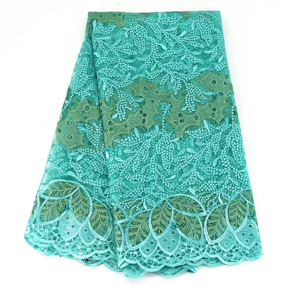 

Cheap African Lace Fabric 2020 High Quality French Mesh Lace Fabric With Stones/Beaded Gold Nigerian Lace Fabric For Wedding FFZ