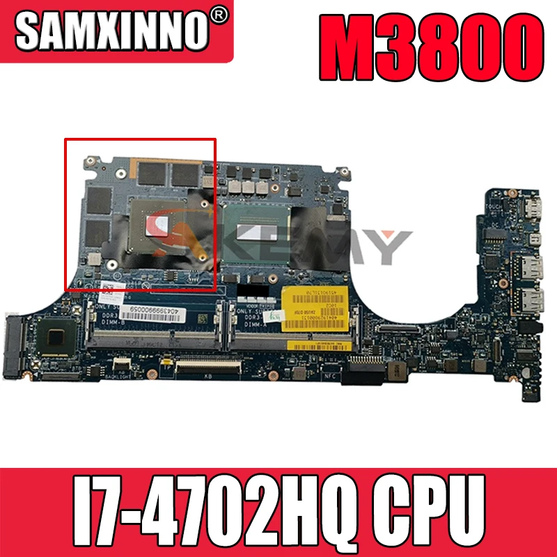 

Original laptop Motherboard For DELL Precision M3800 I7-4702HQ Mainboard VAUB0 LA-9941P CN-0530H3 0530H3