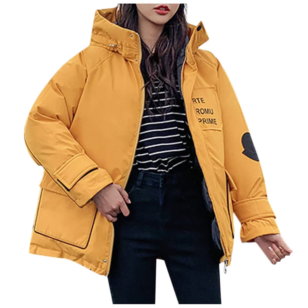 

JAYCOSIN Fashionable Coat2019 Women Outerwear Faux Fur Hooded Button Coat Long Solid Jackets Pocket Coats L401108