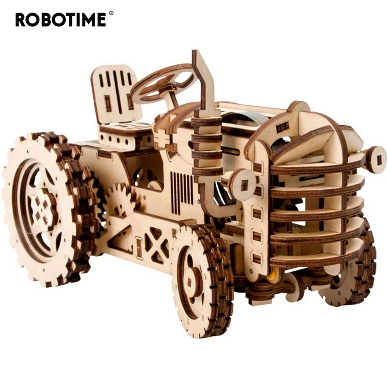 Robotime креативный подвижный DIY трактор деревянная модель строительные наборы сборка игрушка подарок для детей и взрослых LK401 дропшиппинг