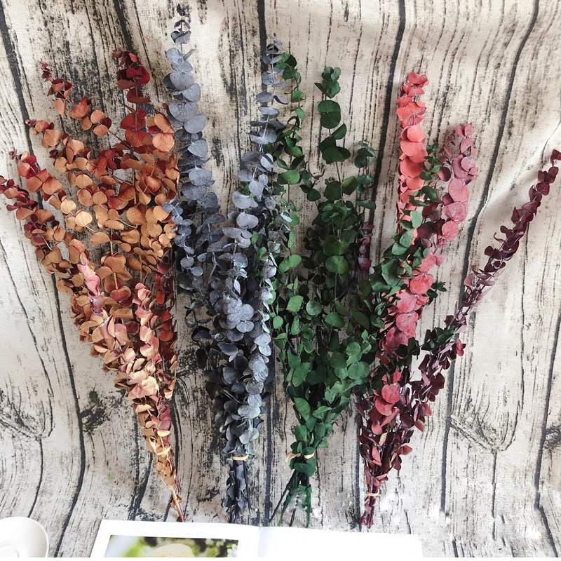 

60g,Eternell Preserved Arrange Dry Flowers For Wedding Party Home Decoration accessories,Nature Dried Real Eucalyptus Leaves