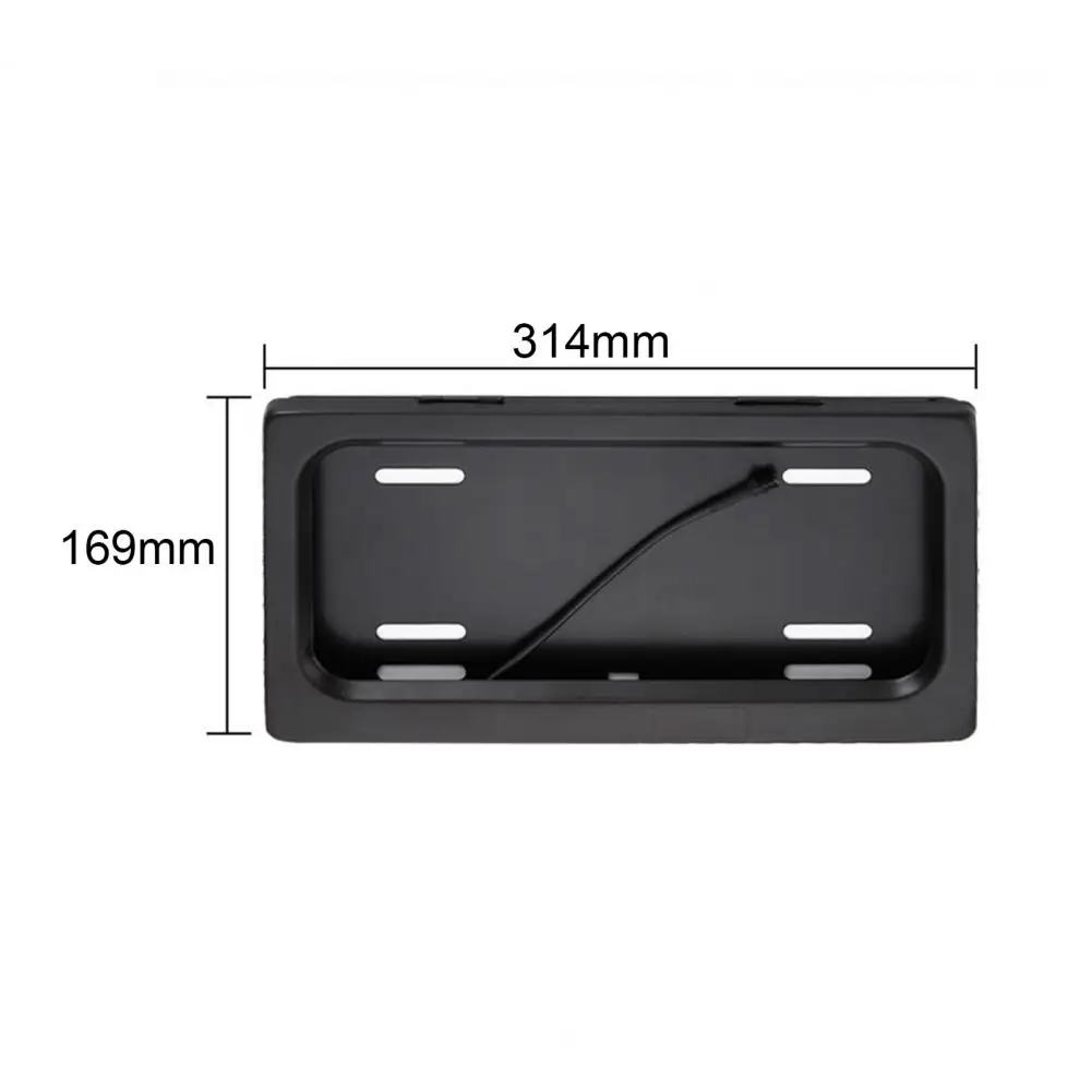 

2Pcs Front Rear License Plate Frame Hide-away Roller Shutter Electric License Plate Holder for USA Standard New Energy Vehicles