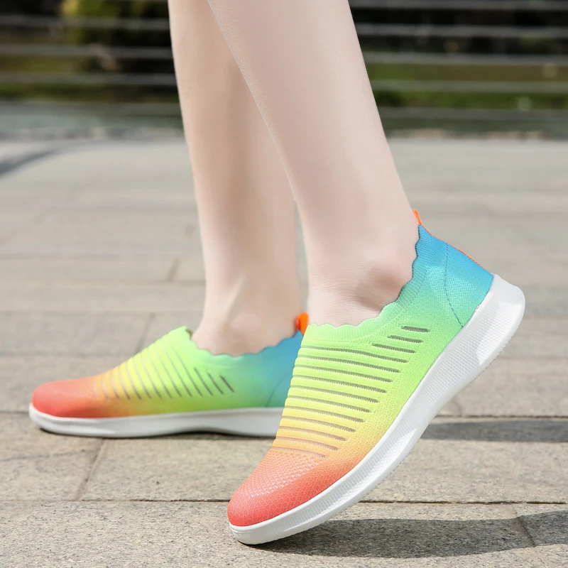 JIEMIAO Fashion Sport Running Shoes Women Mesh Breathable Walking Women Sneakers Lace-up Comfortable Casual Sneakers