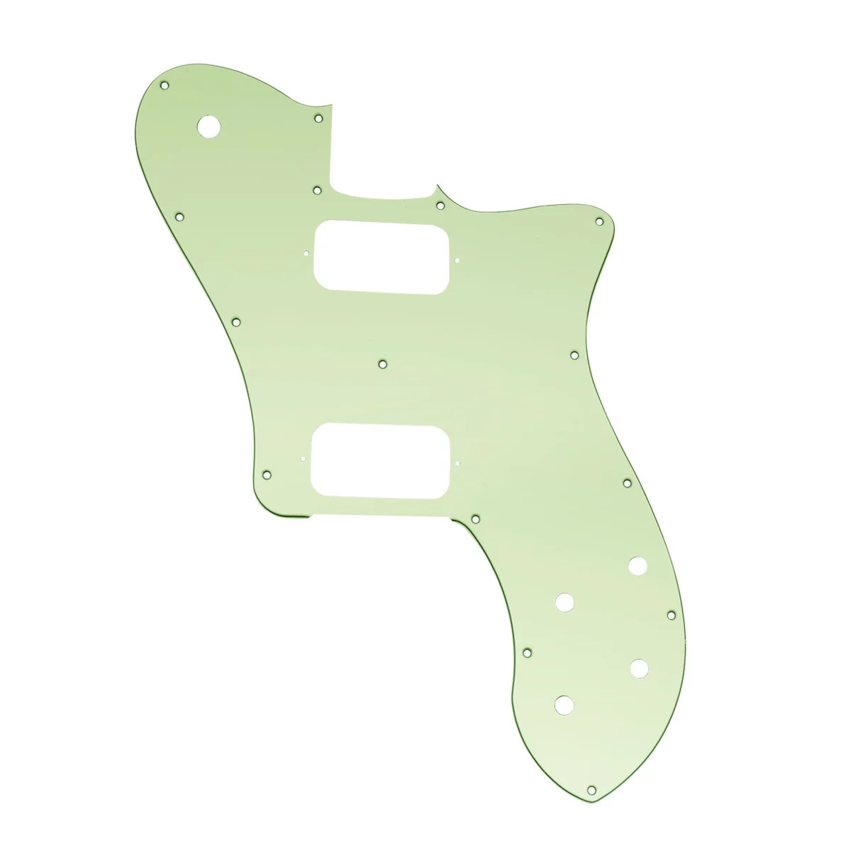 

Musiclily Pro 15 Holes Uncovered HH Guitar Pickguard for Mexico Fender 72 Tele Deluxe Style Electric Guitar, 3Ply Mint Green