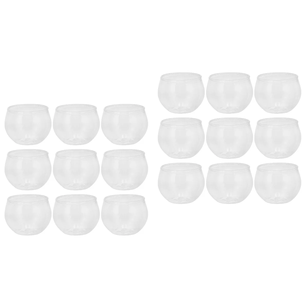 

24 Pcs 75 Simple Cupcake Cups Dessert Cups Reusable Drink Cups (Transparent)