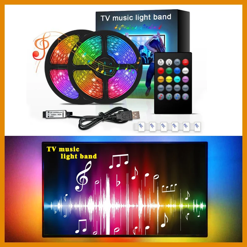 

LED-подсветильник для телевизора с USB-интерфейсом, Bluetooth, управление через приложение