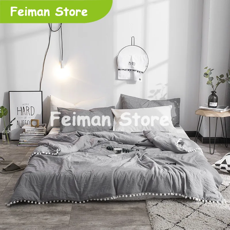 Летнее стеганое одеяло s свежий розовый лоскутное с маленькими шариками 1 шт.