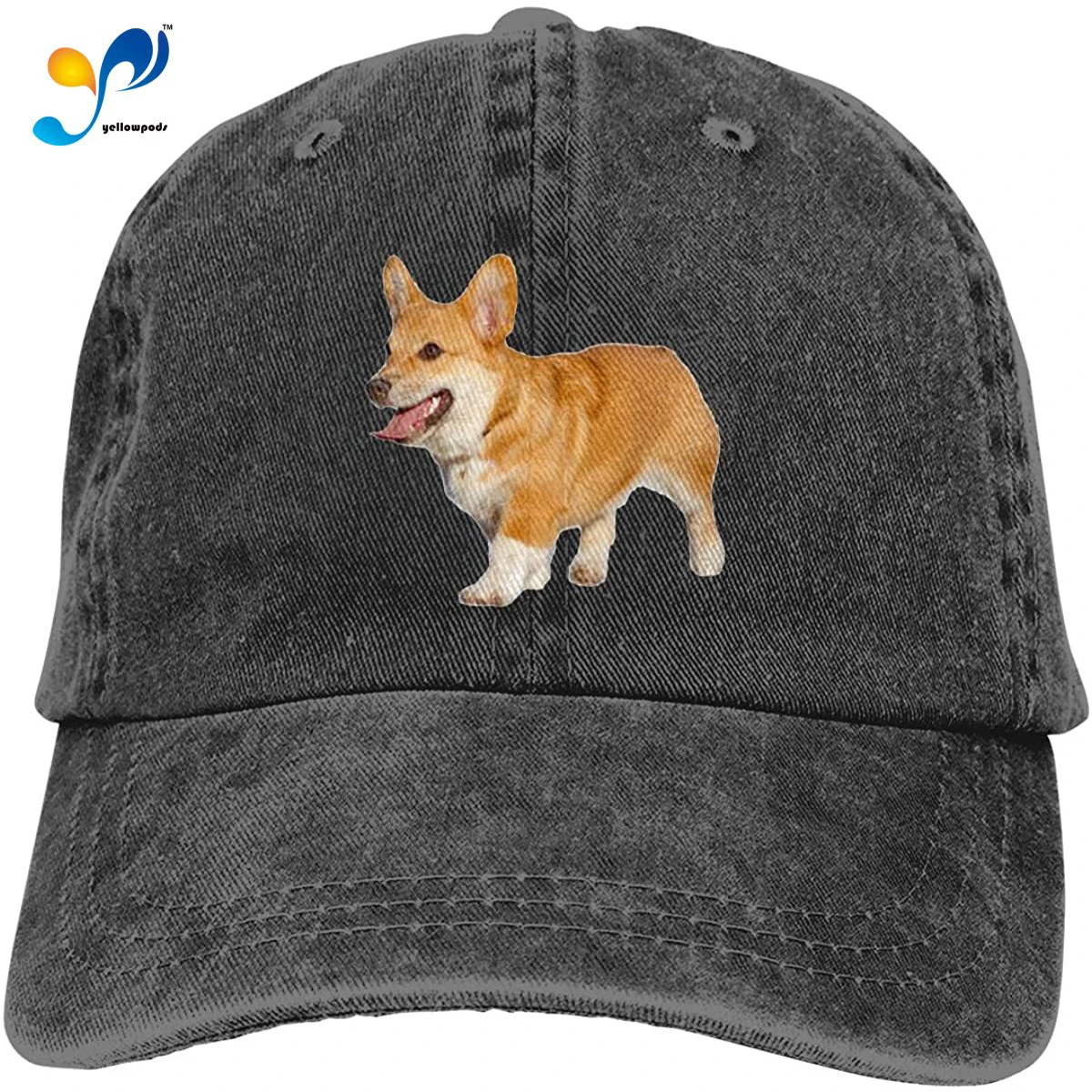

Happy Dog Welsh Corgi унисекс Мягкая женская модная шляпа винтажные регулируемые бейсболки