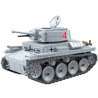 world war ii 2 military lt 38 light tank main battle series germany weapon model building blocks ww2 bricks toys for kids gifts