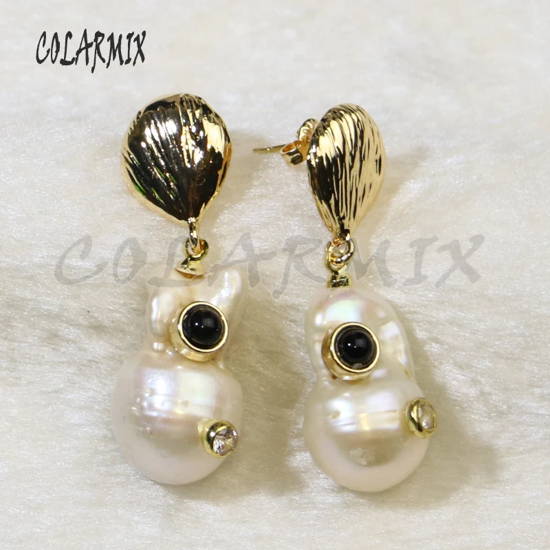 5 pairs Baroque pearl earrings drop colors stone wholesale jewelry women gift for lady 9135 | Украшения и аксессуары