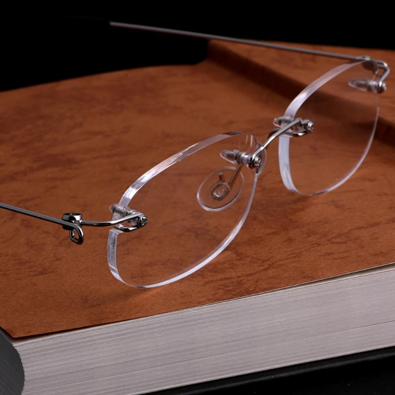 

Women Men Metal Rimless Reading Glasses Eyeglasses Readers +1 +2 +3 +4 649C