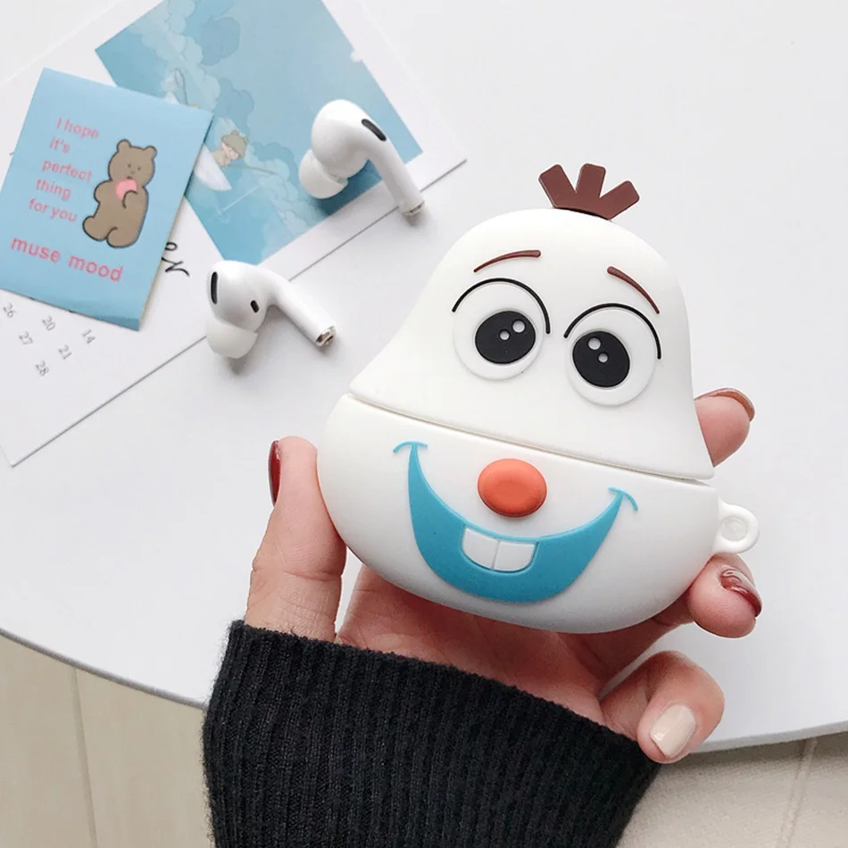 3D чехол для наушников Airpods Pro Чехол Силиконовый Ctue Мультяшные наушники/Earpods Apple Air
