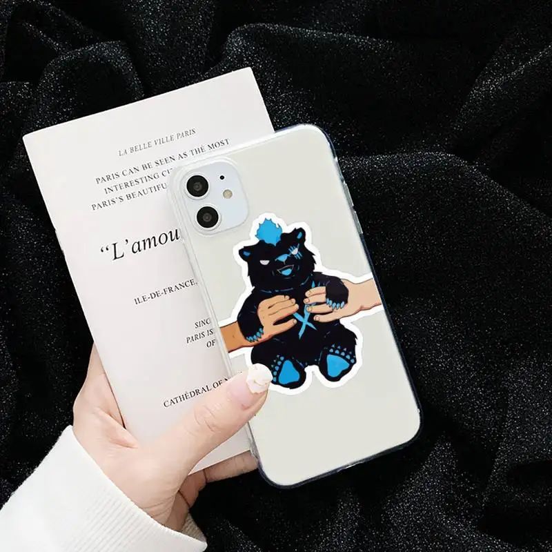 

solo leveling cartoon Bear warrior Phone Case Transparent for iPhone 6 7 8 11 12 s mini pro X XS XR MAX Plus cover funda shell