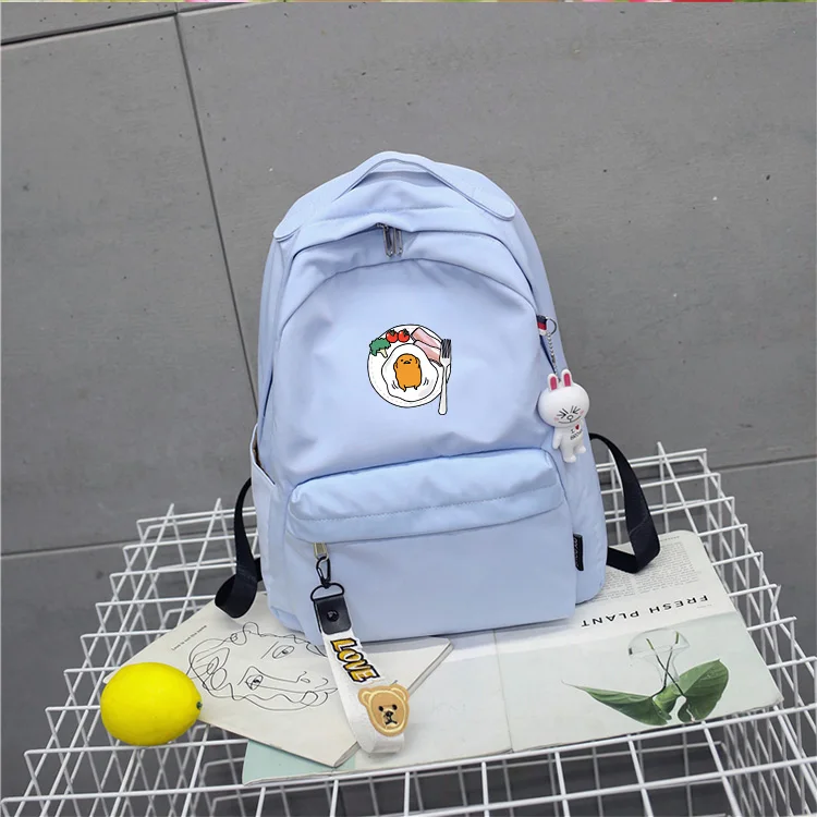 GJL hebaodan1 Аниме Lazy eggs школьный рюкзак для подростков девочек мальчиков Gudetama сумка рюкзак-сумка через плечо, для путешествий женский рюкзак - Цвет: GJL hebaodan1