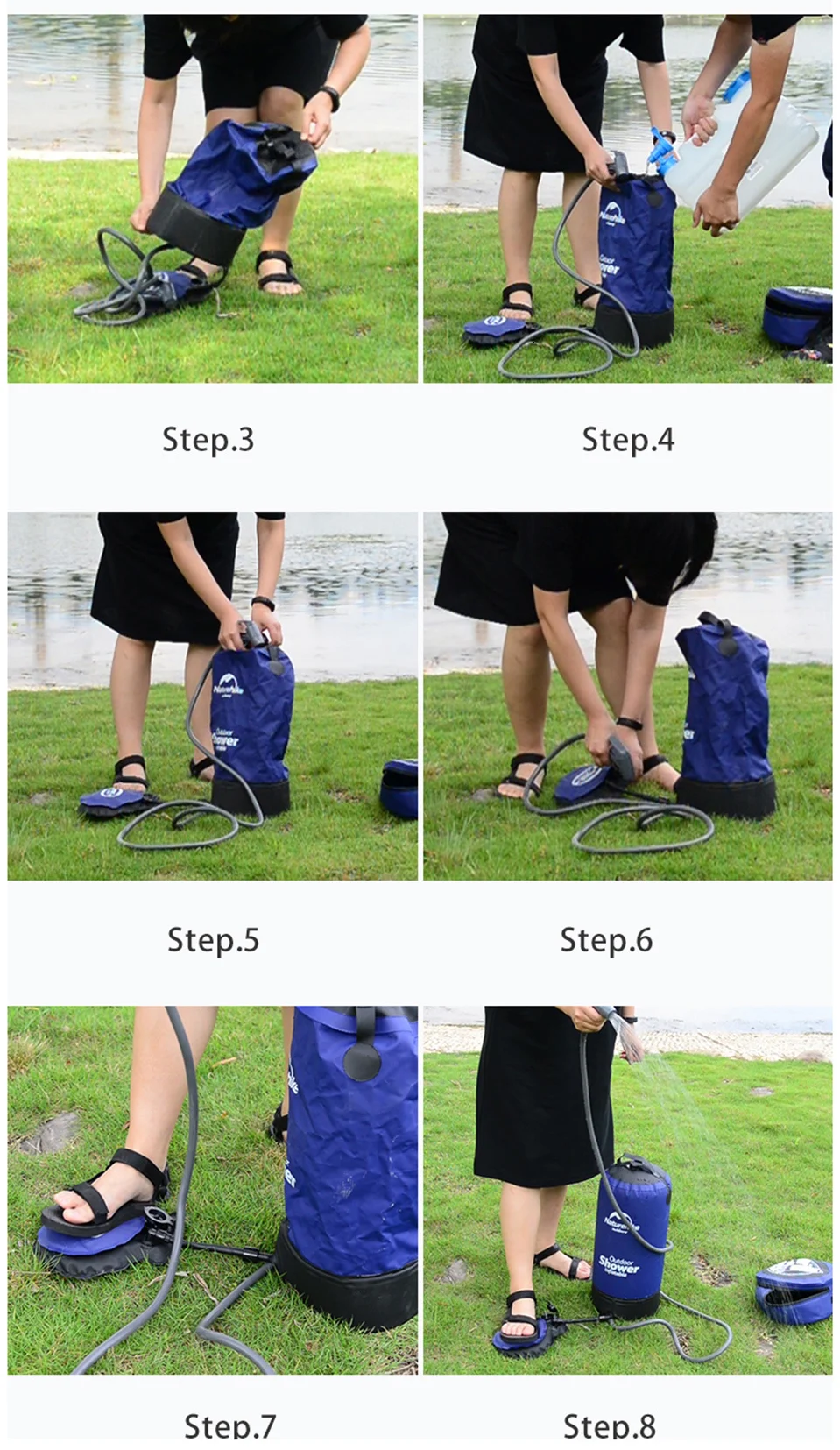 NatureHike цена зазора Большая скидка 11L открытый портативный надувной кемпинг Душ давление душ воды сумка для купания